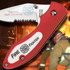 Fire Fighter Tactical Pocket Knife Serrated Blade & Pocket Clip