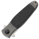 CRKT Bombastic Pocket Knife | IKBS Ball Bearing Pivot System | Black and Gray