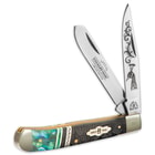 Kissing Crane Limited Edition Peacock Trapper Pocket Knife