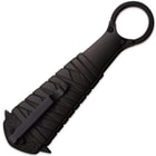Tac Force Assassin Fold Assisted Opening Pocket Knife - Dagger Blade, Finger Ring - Black and Silver