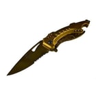 MTech Ballistic Assisted Opening Gold Tactical Folding Knife