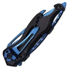 Mtech Ballistic Assisted Opening Folding Pocket Knife Blue Titanium