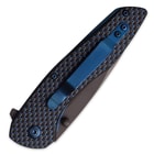 Elite Tactical Azurite Pocket Knife - One-Handed Opening - Woven Carbon Fiber Handle