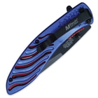 MTech USA Stars and Stripes Assisted Opening Pocket Knife - Metallic Blue