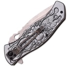 Dark Side Blades Stonewash Assisted Opening Ballistic Skull Folding Pocket Knife