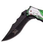 Dark Side Blades Assisted Opening Ballistic Cobra Skull Pocket Knife Green & Silver