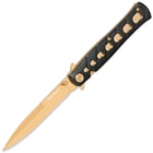 Ridge Runner Metallic Gold Folding Stiletto Knife