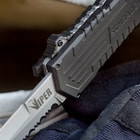 Schrade OTF Assisted Opening Viper Pocket Knife Satin Serrated