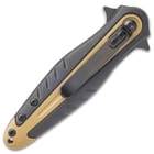 Smith & Wesson Black And Tan Shield Dagger Point Pocket Knife - Stainless Steel Blade, Aluminum And Nylon Handle, Pocket Clip