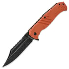 Timber Wolf Havoc Stonewash Assisted Opening Folding Pocket Knife Orange