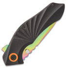 Timber Wolf Machina Assisted Opening Pocket Knife - Rainbow Blade / Black G10 Handle