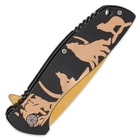 Timber Wolf Predator Moon Assisted Opening Pocket Knife - Gold