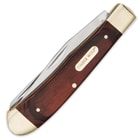 Timber Wolf Rich Brown Hardwood Trapper Pocket Knife
