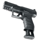 The pellet pistol has a 20-shot, belt-fed magazine, a drop-free CO2 magazine and an integrated hex tool in the removable backstrap
