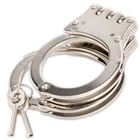 UZI Handcuffs Hinged Nickel-Plated