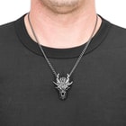 Pewter Dragon Skull Necklace