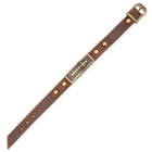 Genuine Brown Leather Cross Bracelet