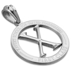 X First Class Pendant on Chain - Stainless Steel Necklace