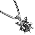 Pirate Pendant on Chain - Stainless Steel Necklace