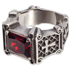Twisted Roots Crusaders Cross Heart Stone Ring
