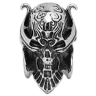 Twisted Roots Alien Skeleton Head Ring