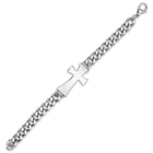 Cross Centerpiece Stainless Steel Chain Link Bracelet
