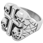 Twisted Roots Skull Guard Cross Ring