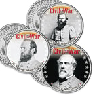 Civil War "Confederate" JFK Half Dollars - Set Of Six