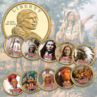 Native American Sacagawea Dollars - Set Of Ten