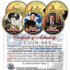 Ronald Reagan 100TH Birthday Gold Quarter - Set Of 3