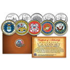 US Armed Forces Branch Emblems 5 Statehood Quarters Set