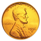 24k Gold Plated 1950s Wheat Pennies - Set of 10
