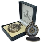 Masonic Freemasons Pocket Watch With Chain
