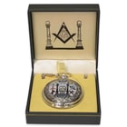 Masonic Freemason Altar Pocket Watch With Chain