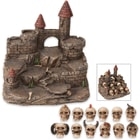 Fantasy Décor Middle Ages Castle with 12 Skull Pieces