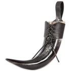 The Chieftain's Chalice Natural Ale / Drinking Horn with Leather Holder