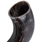 Buffalo Drinking And Display Horn - Crafted Of Genuine Horn, High-Polished Ebony Sheen - Length 12 1/2”