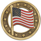 POW MIA Flag Cut-Out Coin