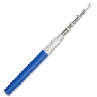 Blue Fishing Pen - Compact Rod And Reel, Aluminum Alloy And Fiberglass Construction, Realistic Pen Case, Rod Expands To 38”