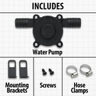 This shows whats included with the water pump transfer