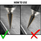This is how to use the step drill bit