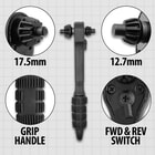 Details and features of the 2 In 1 Drill Chuck Ratchet Spanner.