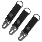 Angled image of the Three Pack Webbing Clips.