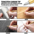 Full image of the Tungsten Carbide Tip on the Ceramic Tile Cutting Two Piece Pen Set.