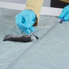 Bonds to silicone-treated fabrics to prevent water from seeping through the seams and provides a seal that won’t crack