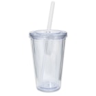 Reusable Clear Plastic Straws for 16-oz Tumblers - Set of 6