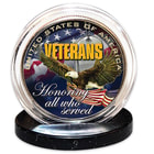 Merrick Mint US Veterans Colorized JFK Half Dollar in Acrylic Coin Capsule