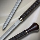 United Cutlery Ikazuchi Forged Ball Tip Sword Cane Damascus