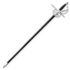 Dueling Rapier Sword And Scabbard - Stainless Steel Blade, ABS And Metal handle, Basket Guard - Length 43 3/4”