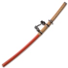 Shinwa Provenance Handmade Tachi / Samurai Sword - Hand Forged Damascus Steel - Historical Katana Predecessor - Traditional Wooden Saya - Cleaning Kit - Functional, Battle Ready, Full Tang 